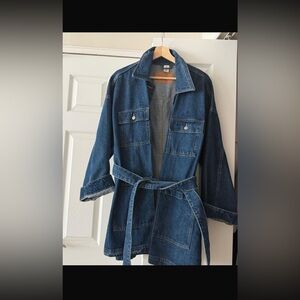 Denim Belted Women's Jacket